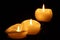 Three candles burning