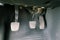 Three Car Pedals. Brake clutch and accelerator pedal of manual transmission car. Manual vehicle pedals