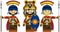 Three Cartoon Roman Soldiers