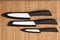 Three ceramic knives