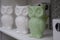 Three ceramic owls