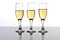 Three champagne/wine flutes