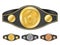 Three champion belts