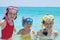 Three Children with Snorkels