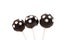 Three chocolate cakepops. Holiday delicacy