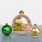 Three chrismas balls, isolated