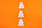 Three Christmas decoration silver firs