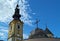 Three church crosses at monastery Privina Glava, Å id, Serbia