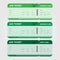 Three Classes Boarding Pass Green Tint