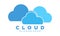Three cloud illustration vector logo