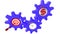 Three cogs with project management components