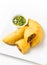 Three colombian empanadas meat pies