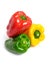 Three color peppers pyramid