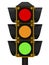 Three-color traffic light