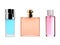 Three color transparent glass perfume bottles