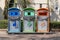 Three-color trash bin Located in public places