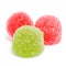 Three colored jelly sweet sugar