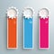Three Colored Oblong Banners Gears PiAd