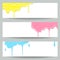 Three colorful paint banners.