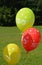 Three colorfull balloon with 50 number