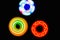 Three Colourful circle light background