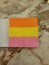 Three colours sticky note pad