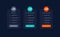 three column pricing chart table layout for web menu or tariff