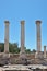 Three columns on a Roman amphitheater