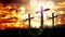 Three Crosses Motion Background For Praise And Worship