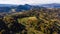 Three Crowns or Trzy Korony Peaks at Pieniny Mountains, Aerial Drone View