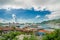 Three cruise ships in the port of St Thomas, US Virgin Islands