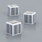 Three cubes with barcodes