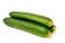 Three cucumber on a white