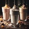 Three Cups of Liquid Joy Incredibly Delicious Milkshakes