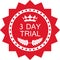 Three Day Trial Luxury Red Badge Icon