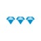 Three diamonds flat icon