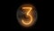 Three. Digit 3 Nixie tube indicator digit. Gas discharge indicators and lamps. 3D. 3D Rendering