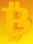 Three dimensional Bitcoin logo