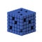 Three Dimensional Cube Render on white background