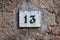 Three dimensional house number thirteen