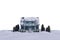 Three dimensional house snow covered