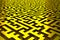 Three-dimensional infinite golden maze. Perspective view of the labyrinth