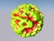 Three-dimensional model of virus or bacteria