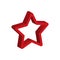 Three-dimensional outline of a five-pointed star. Vector volume icon