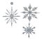 Three doodle christmas new year snowflakes toys