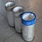 Three dustbins