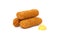 Three Dutch croquettes with mustard