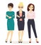 Three elegant business women