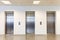 Three elevators in office building