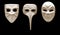 Three emotional mask made â€‹â€‹of porcelain